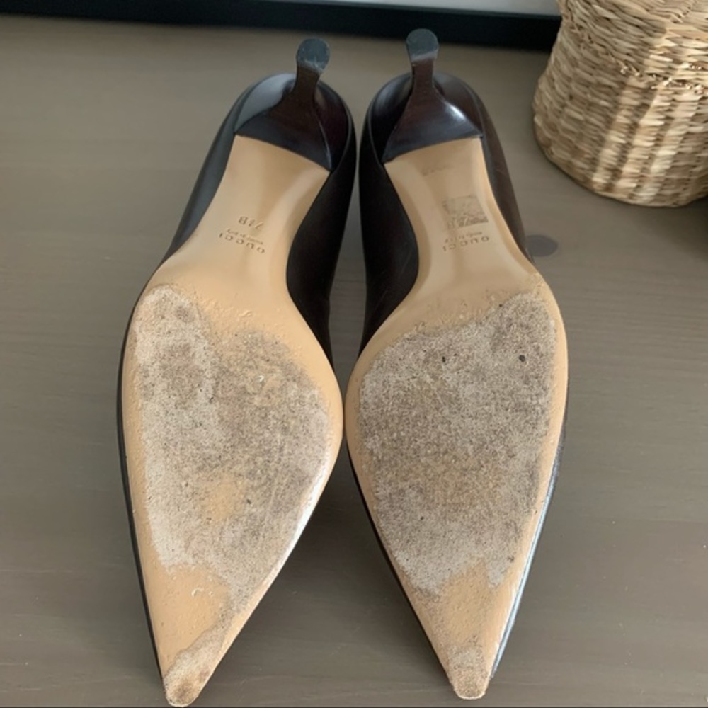 GUCCI classic vintage leather pumps - Picture 3 of 7